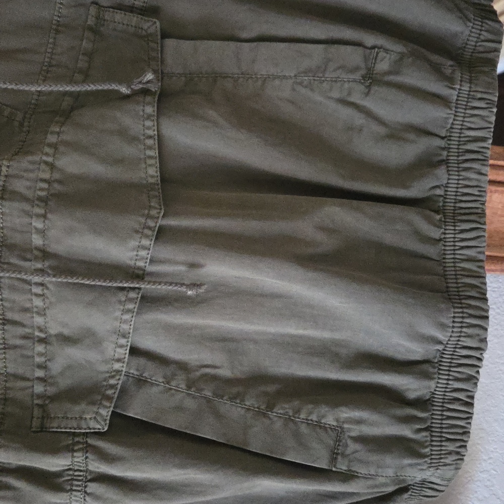 Olive Green Hooded Pullover Utility Jacket - Picture 4 of 7